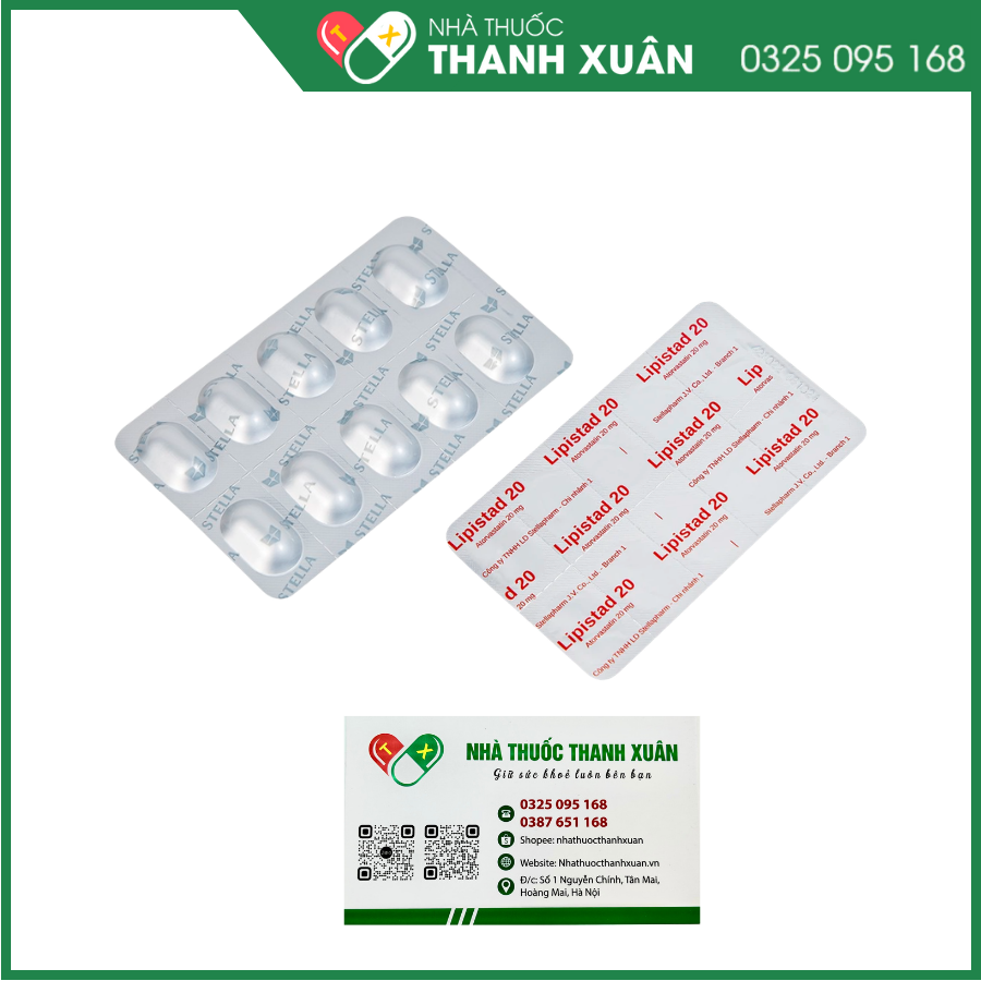 Lipistad 20 trị rối loạn mỡ máu